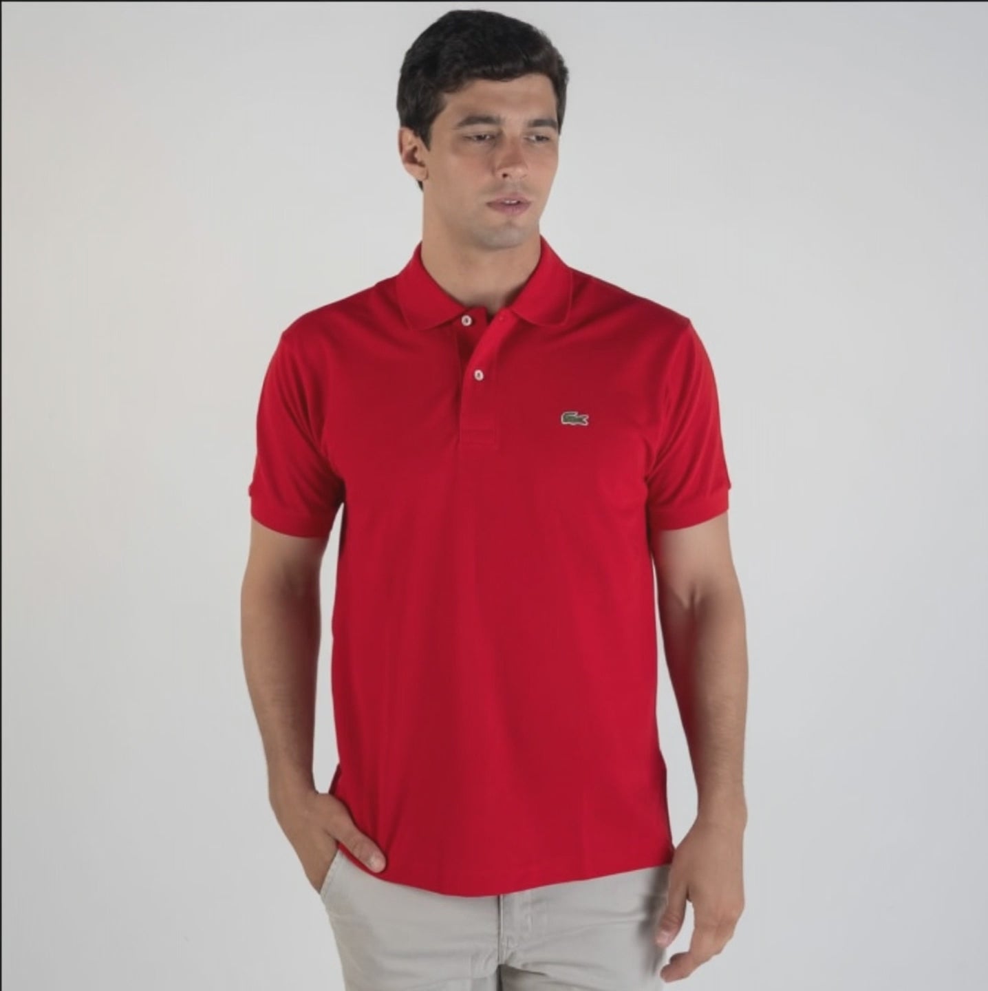 Camiseta Tipo Polo Roja LC