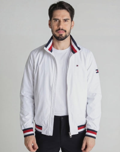 Chaqueta Cortavientos Hombre Blanca Moderna
