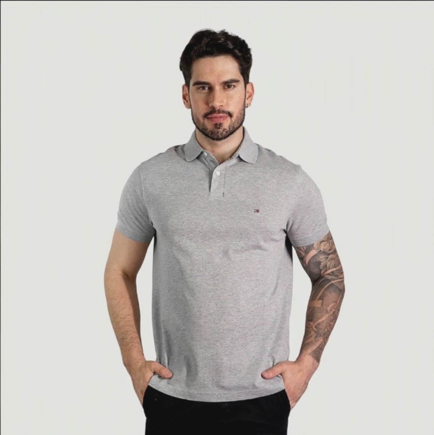 Camiseta Tipo Polo Gris TM