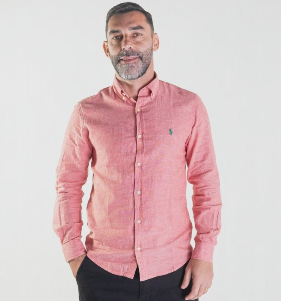 Camisa Roja Lino