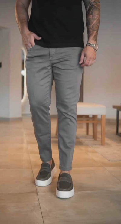 Pantalon Gris Claro Boss