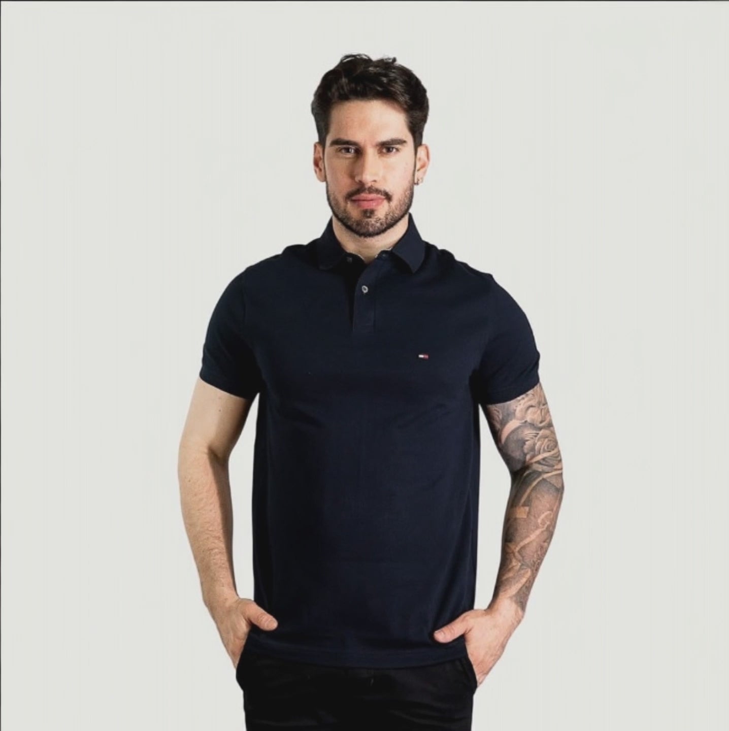 Camiseta Tipo Polo Azul oscuro TM