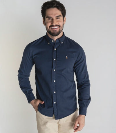Camisa Hombre Rain Azul Oscuro