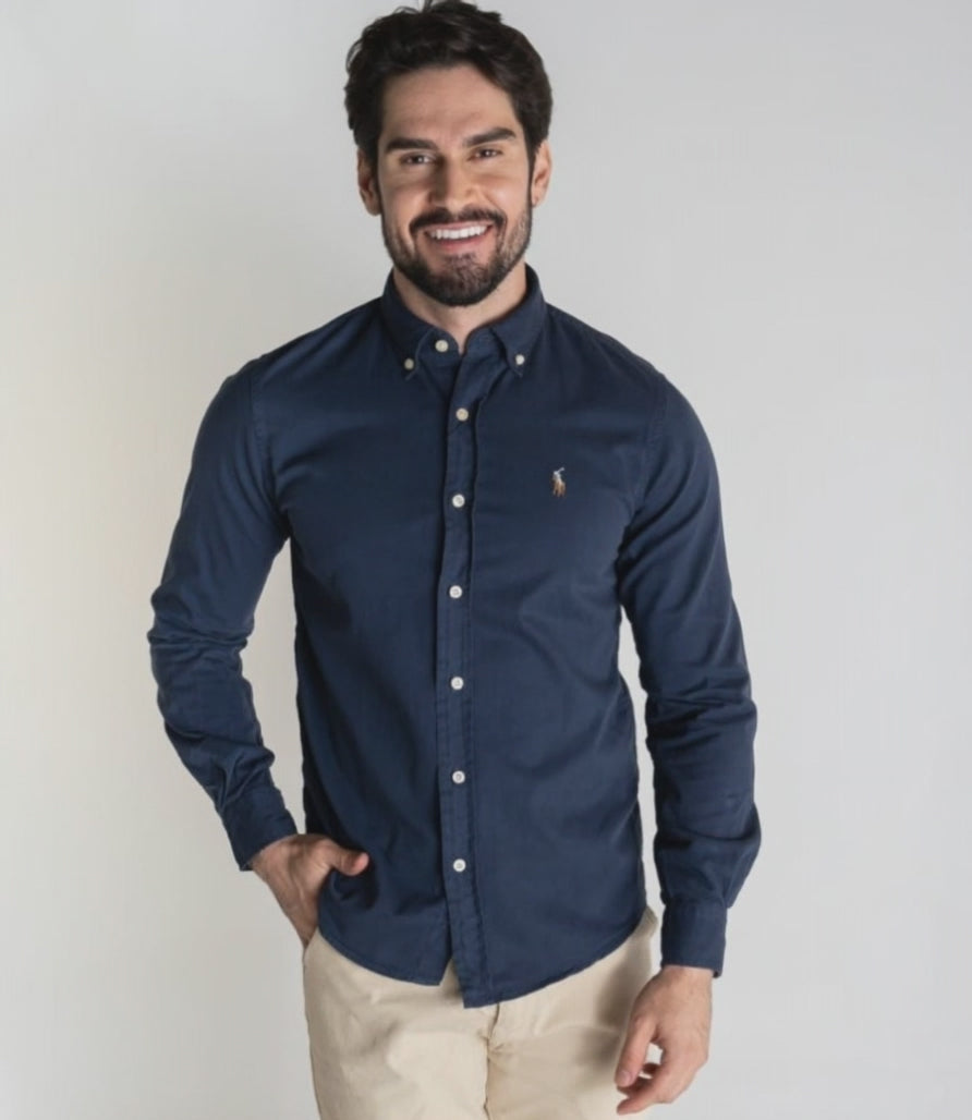 Camisa Hombre Rain Azul Oscuro