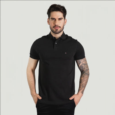 Camiseta Tipo Polo Negra TM