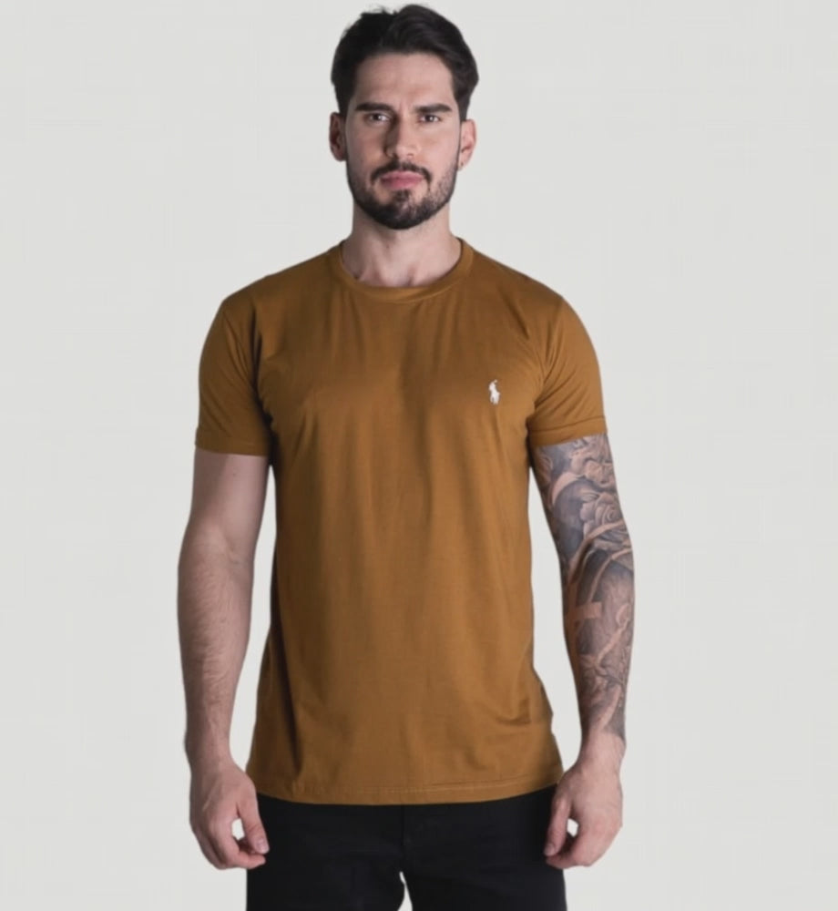 Camiseta Basica Marron Clasica