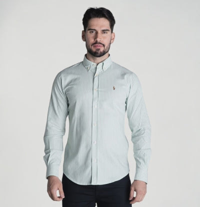 Camisa Hombre Rayas Verdes